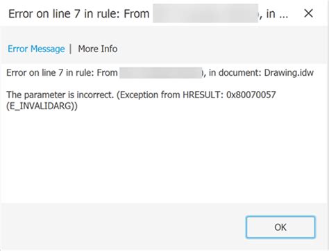 e_invalidarg 0x80070057|the parameter is incorrect 0x80070057.